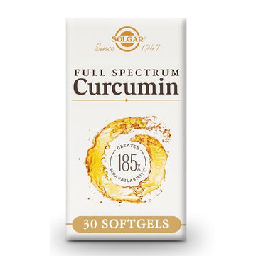 SOLGAR Curcumina de Espectro Completo 185x (30 Cápsulas Blandas)