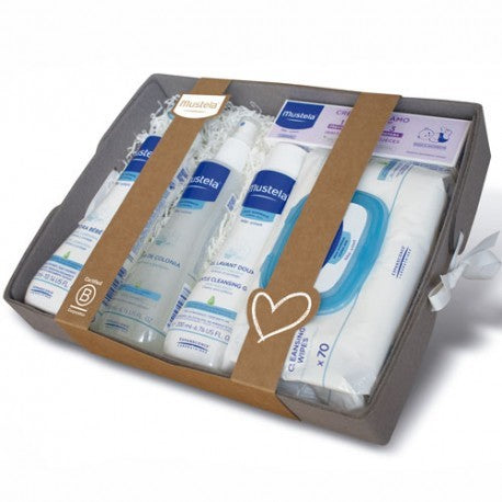 MUSTELA Canastilla Bebé Gris (5 Productos)