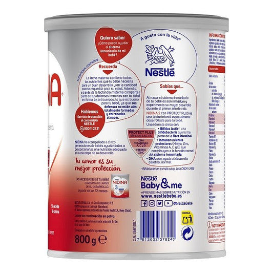 NIDINA 2 Leche de Continuación para Lactantes 800g