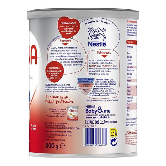 NIDINA 3 Leche de Crecimiento para Lactantes 800g