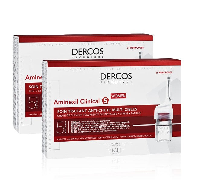 VICHY Dercos Aminexil Clinical 5 Women's DUPLO 2x21 Single-Dose Packs