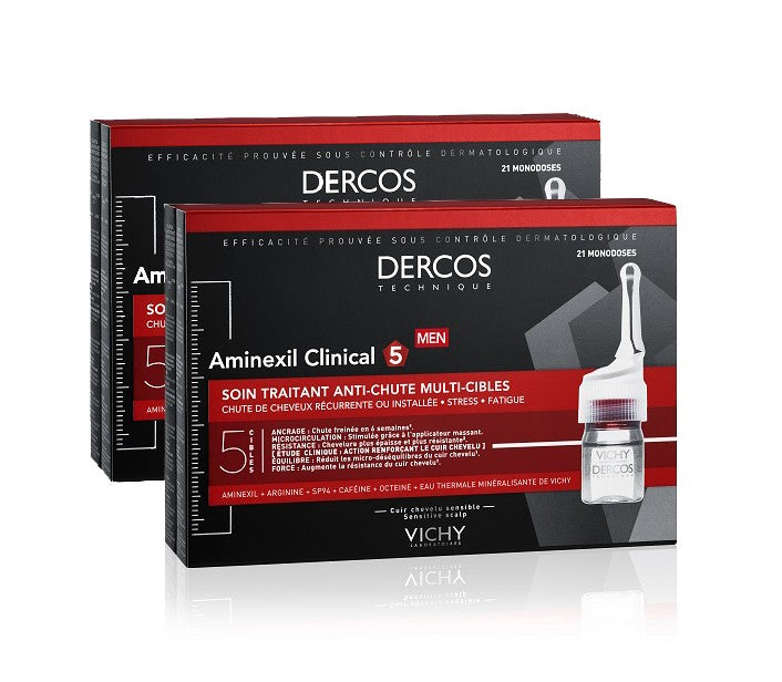 VICHY Dercos Aminexil Clinical 5 Hombre DUPLO 2x21 Monodosis