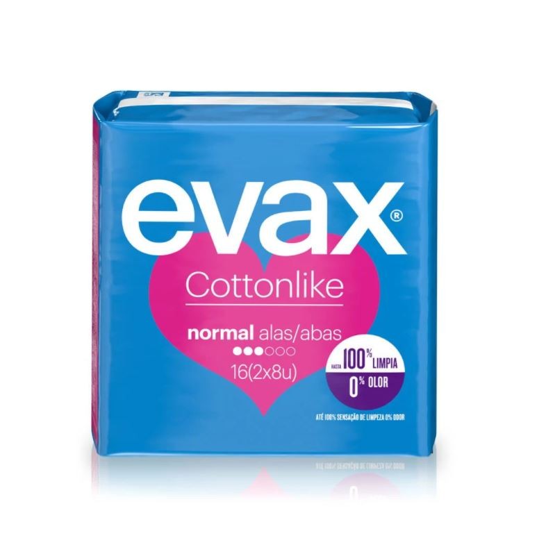 EVAX Cottonlike Normal Compresa Con Alas 16 Unidades