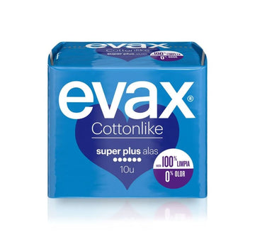 EVAX Cottonlike Super Plus Compresa Con Alas 10 Unidades