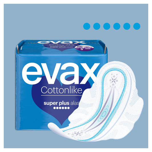 EVAX Cottonlike Super Plus Compresa Con Alas 10 Unidades