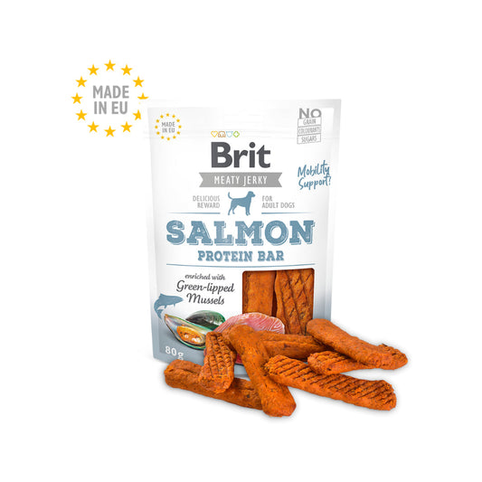Brit Jerky Snack Protein Bar Salmón 80g