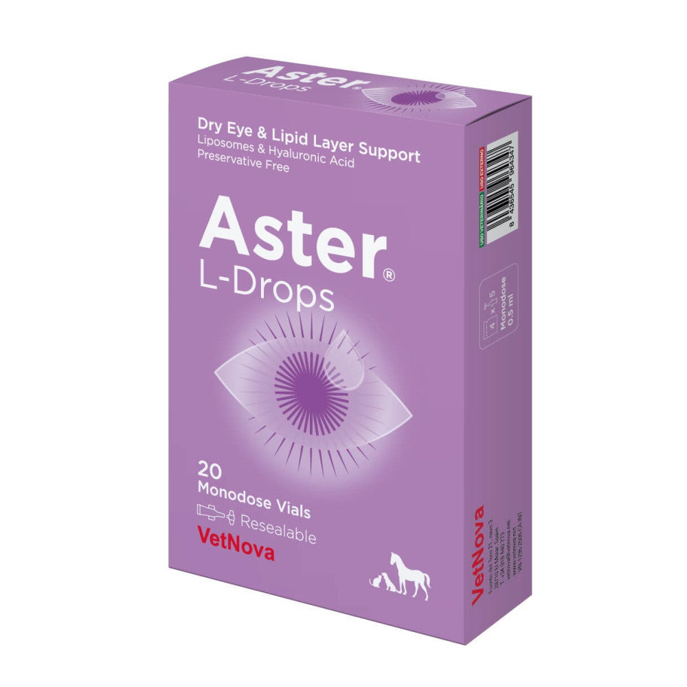 Vetnova Aster L-Drops Solución Oftálmica 20 ud