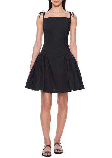 Bow Tied Hoop Cotton Dress