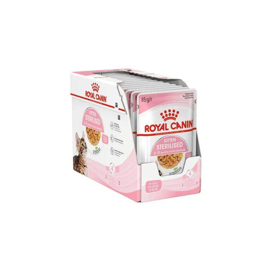 Royal Feline Kitten Sterilized Pouch Gelatin Box 12X85Gr