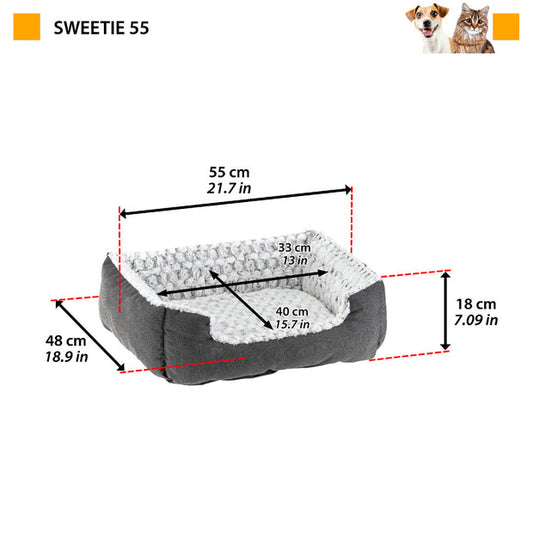 Ferplast Sweetie Cama Rectangular Gris 400g