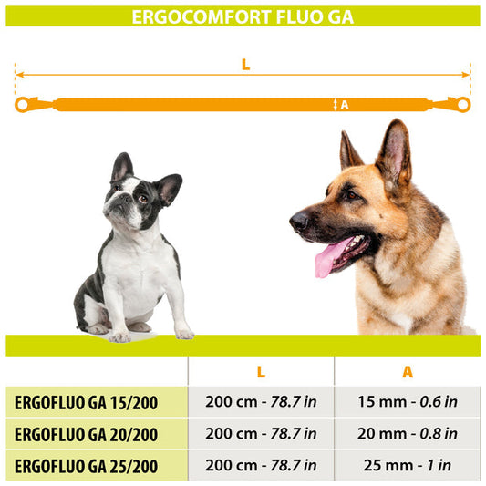Ferplast Ergofluo Correa Amarilla 200cm, 306g