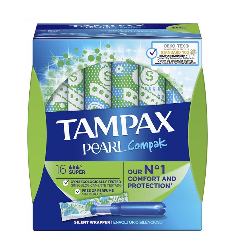 TAMPAX Pearl Compak Super Tampones 16 Unidades