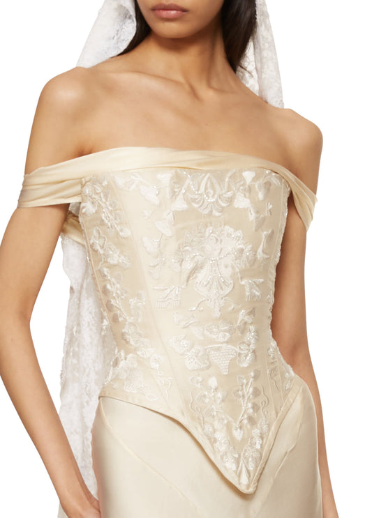 Aphrodite Corset - Pearl