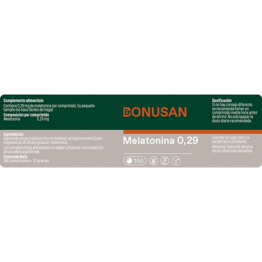 Bonusan Melatonina 0,29 Mg 300 Tabletas