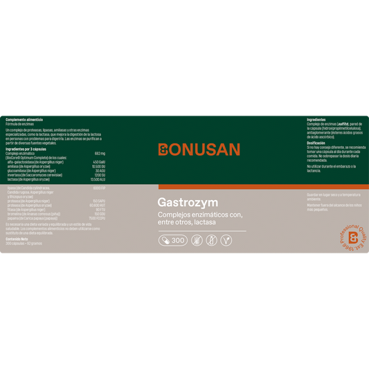 Bonusan Gastrozym 300 Cápsulas