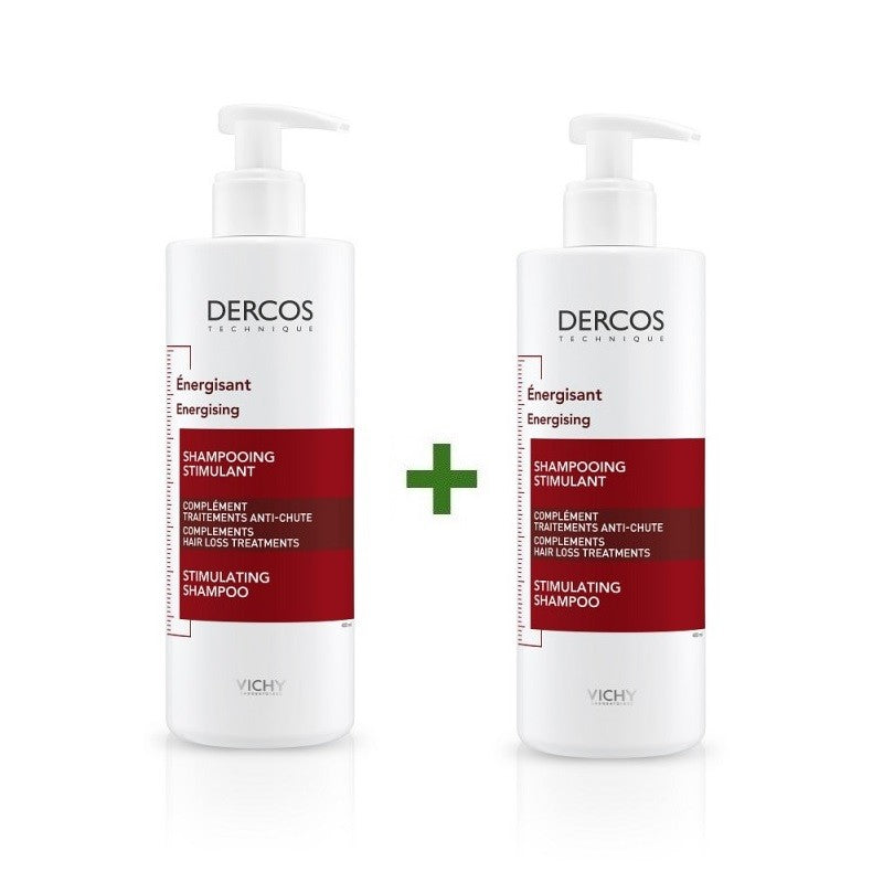 VICHY Dercos Champú Anticaída Estimulante Energizante DUPLO 2x400ml