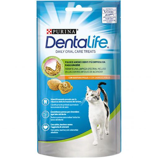 Purina Dentalife Feline Cuidado Bucal Sabor Pollo 8 bolsitas de 40g