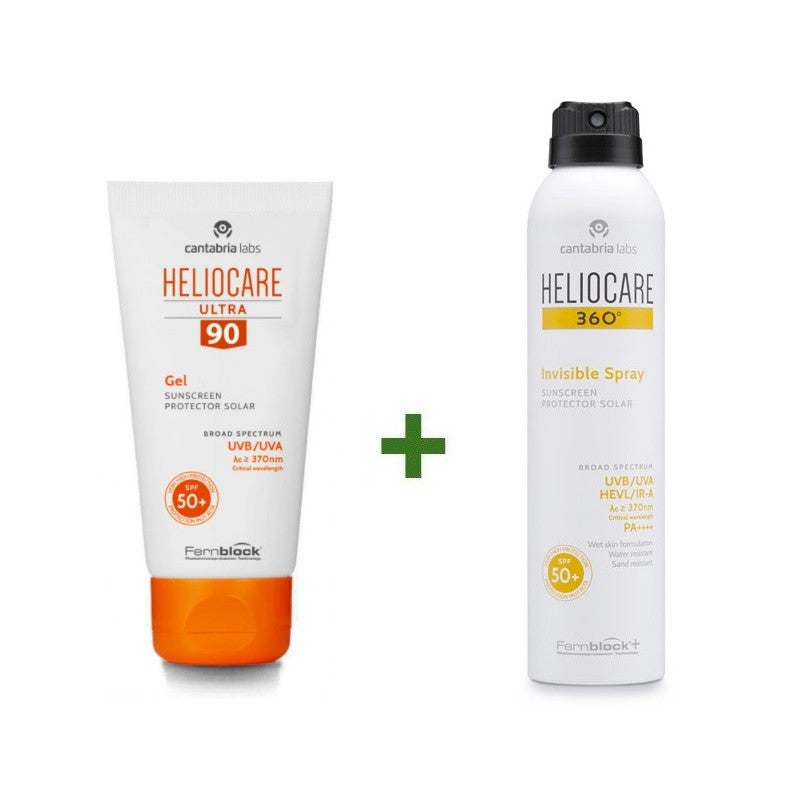HELIOCARE 360º Pack Ultra Gel SPF90 50ml + 360º Invisible Spray SPF50+ 200ml