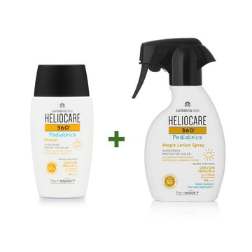 HELIOCARE Pack 360º Pediatrics Mineral SPF50+ (50ml) + Atopic Loción Spray SPF50 250ml