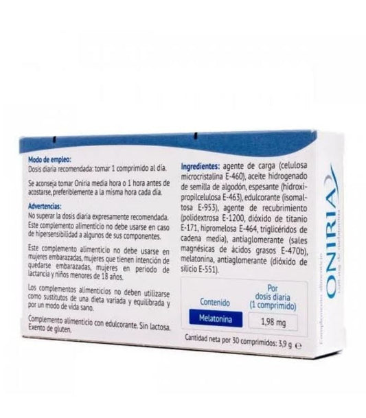 ONIRIA Melatonina 30 Comprimidos