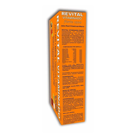 REVITAL Vitaminado Forte 1500 Jalea Real + Vitaminas + Hierro 20 Viales