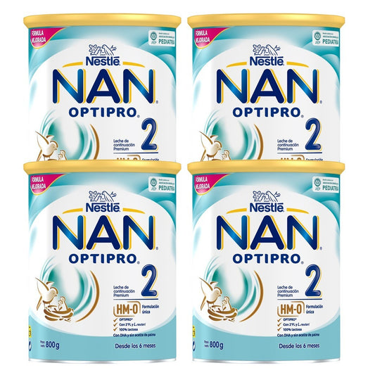 NAN OPTIPRO 2 Leche de Continuación para Lactantes Pack 4x800g