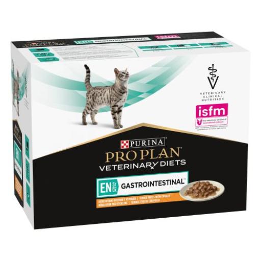 Purina Pro Plan Vet Feline En Gastrointestinal Alimento Húmedo Pollo 10 x 85g