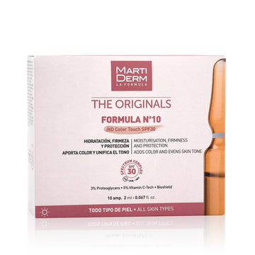 MARTIDERM Ampollas Fórmula Nº10 SPF 30 con Color x10 Ampollas