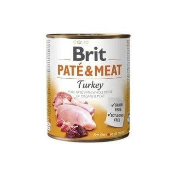 Brit Pate &amp; Meat Turkey Wet Dog Food 6 cans of 400g