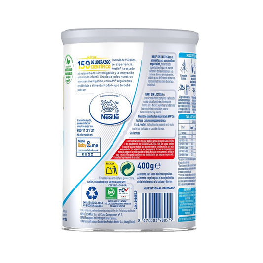 NAN Expert Pro Leche Sin Lactosa AL110 400g