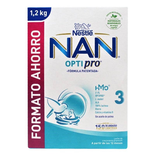 NAN OPTIPRO 3 Leche de Crecimiento en Polvo 1200gr FORMATO AHORRO