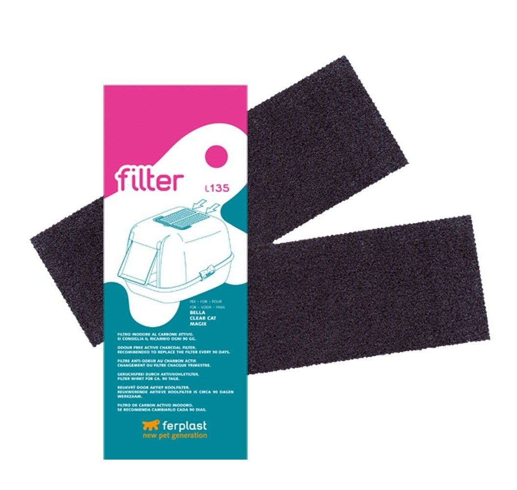 Ferplast Filtro Carbón Act L135 Repuesto 20x7x0,2cm