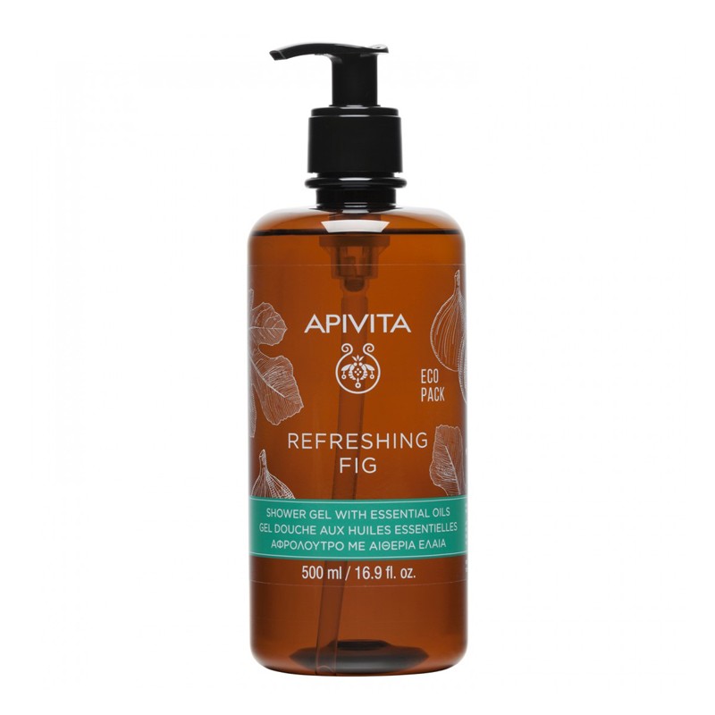 Apivita Gel de Baño Refreshing Fig Ecopack 500 ml