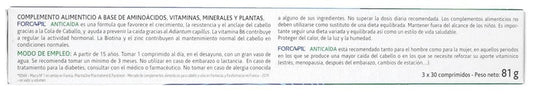FORCAPIL Anticaída Cabello y Uñas 2+1 de REGALO (90 comprimidos) Arkopharma
