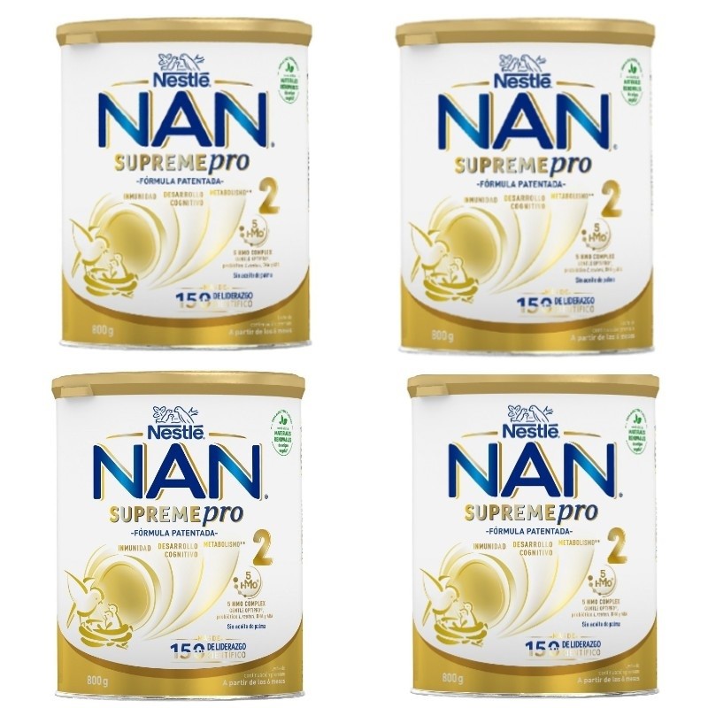 NAN Pack Supreme Pro 2 Leche de Continuación en Polvo 4x800gr