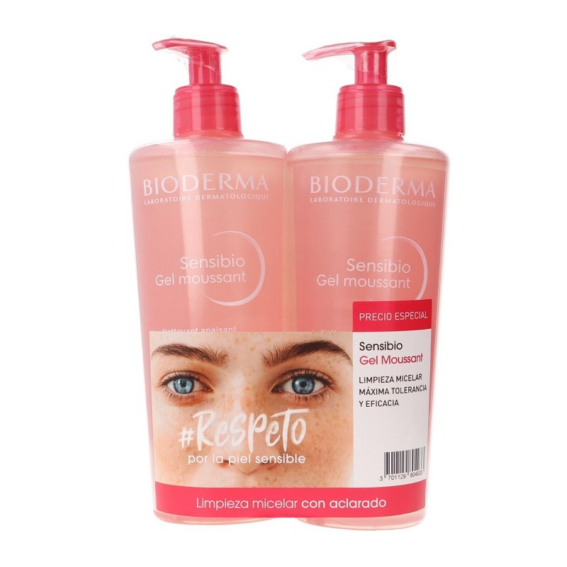 BIODERMA Sensibio Gel Moussant Piel Sensible DUPLO 500ml + 500ml