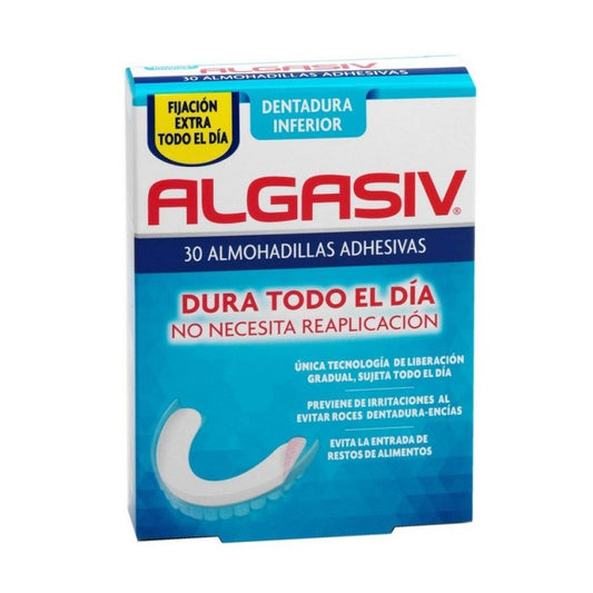 ALGASIV Almohadilla Inferior para Dentadura Postiza 30 unidades