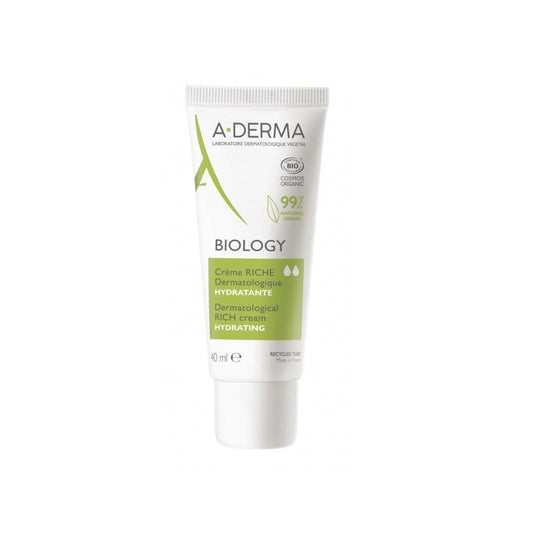 A-DERMA Biology Crema Rica Dermatológica Hidratante BIO 40ml