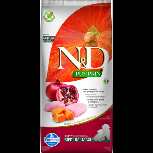 Farmina N&amp;D Pumpkin Chicken &amp; Pomegranate Dry Puppy Food 12kg