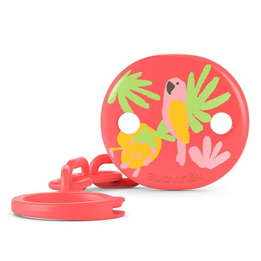 SUAVINEX Broche de Pinza Decorado (Loro Rosa) +0m