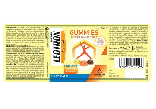 LEOTRON Gummies Energía y Vitalidad 60 Caramelos de Goma