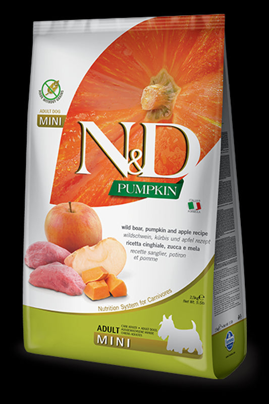 Farmina N&amp;D Dog Pumpkin Mini Wild Boar Dry Food 2.5Kg