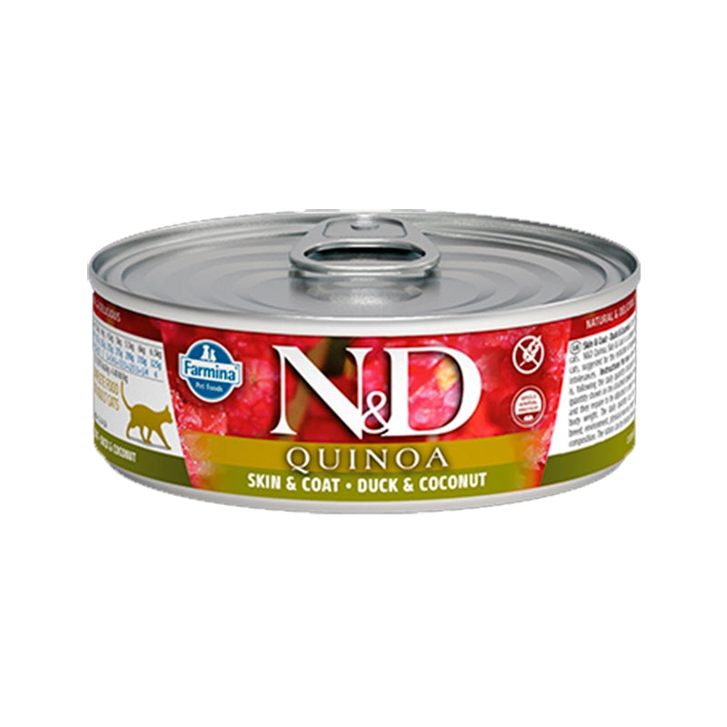 Farmina N & D Grain Free Quinoa Skin & Coat Comida Húmeda para Gatos 80g
