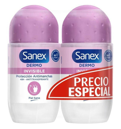 Sanex Dermo Invisible Desodorante Roll-On Dúo 2X50ml