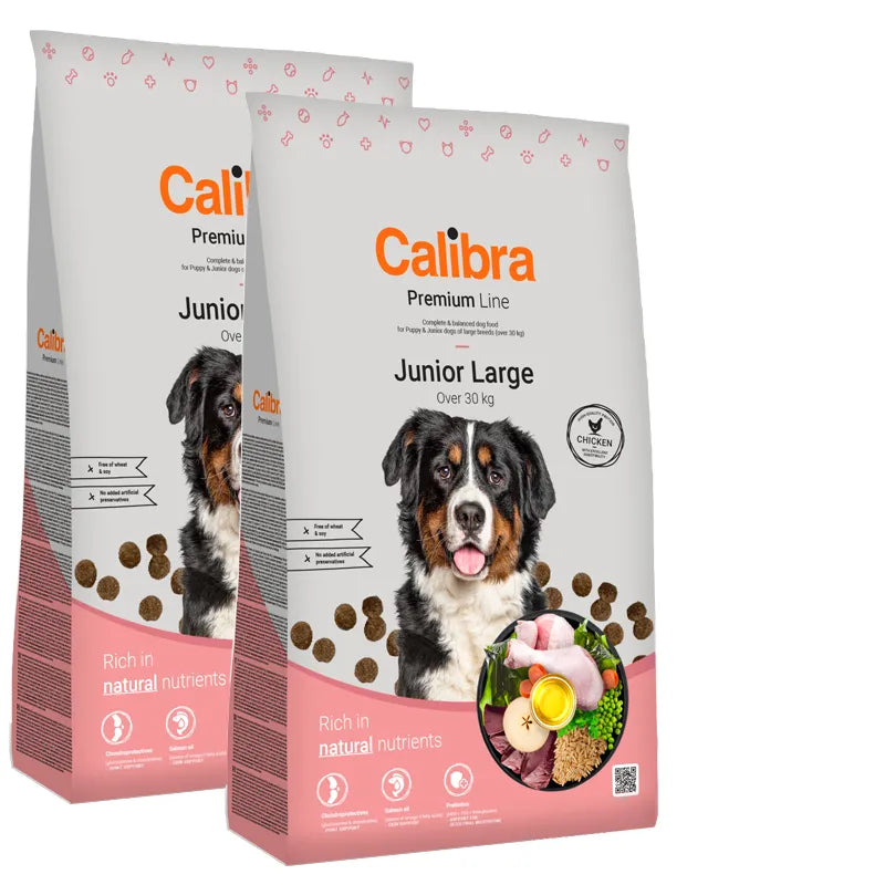 Calibra Dog Premium Line Junior Large Alimentación Seco 12Kg