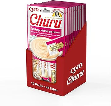 Churu - Receta Atún con Sabor Camarón Snack Líquido 12 uds.