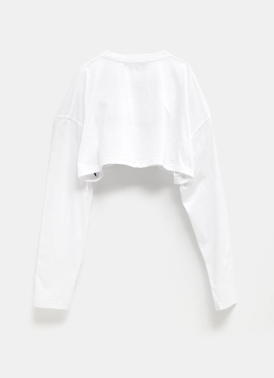 Camiseta cropped con logo