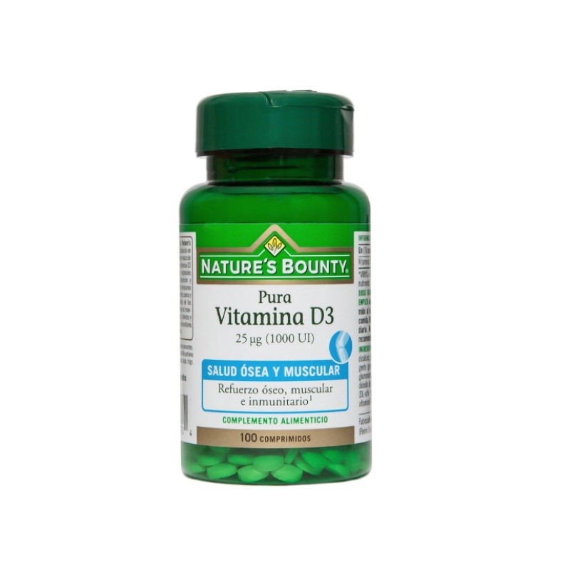 NATURE'S BOUNTY Vitamina D3 25 µg (1000 UI) 100 comprimidos