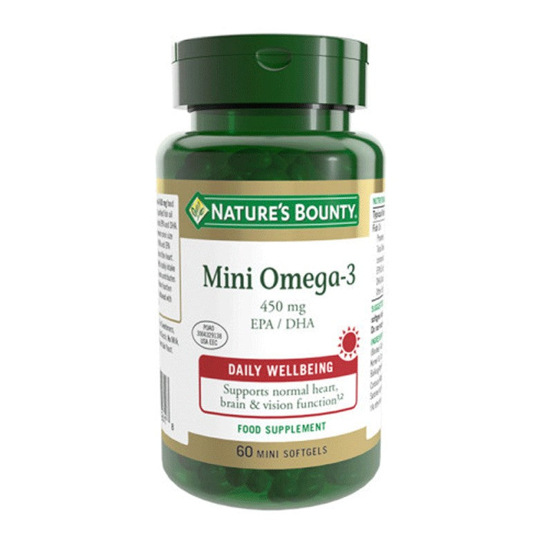 NATURE'S BOUNTY Mini Omega-3 450mg EPA/DHA 60 Cápsulas Blandas