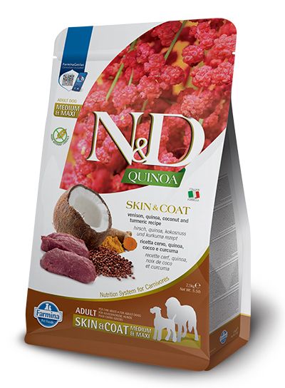 Farmina N&D Quinoa Skin & Coat Venado Pienso Seco 10kg